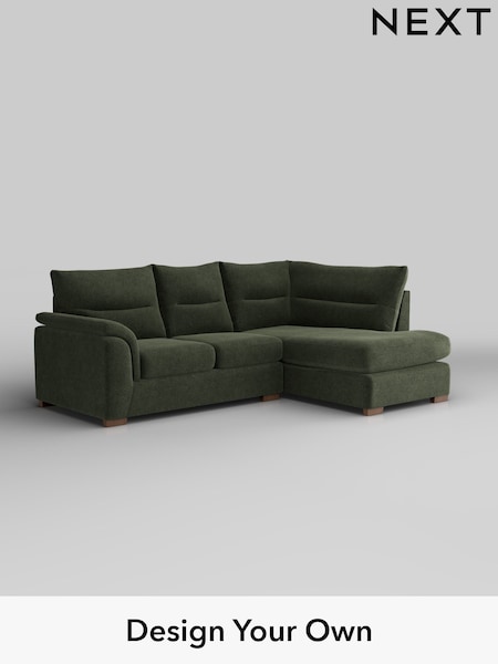 Boucle Chenille/Dark Moss Green Hayden Highback (W42047) | £1,825