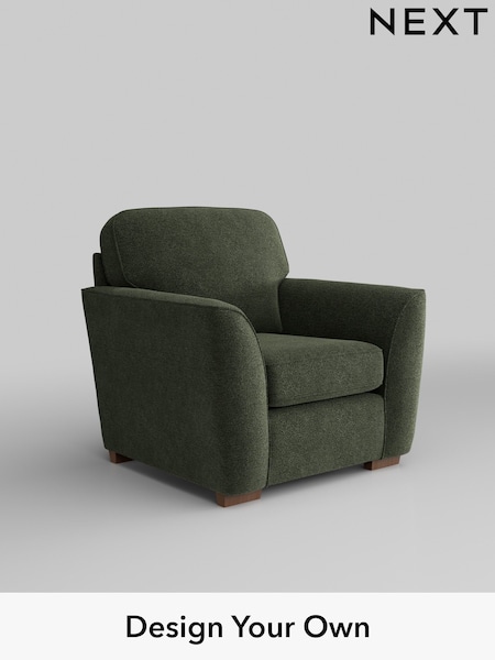 Boucle Chenille/Dark Moss Green Malvern (W42048) | £625