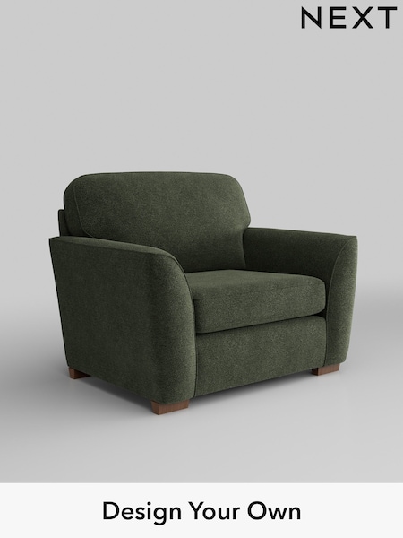 Boucle Chenille/Dark Moss Green Malvern (W42048) | £725