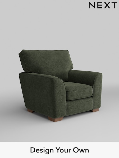 Boucle Chenille/Dark Moss Green Stamford (W42053) | £750