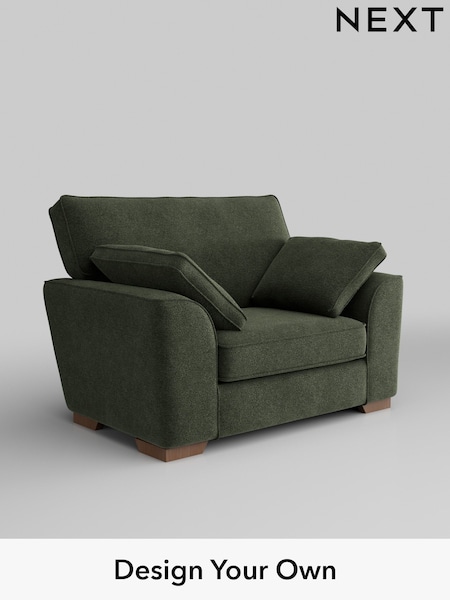 Boucle Chenille/Dark Moss Green Stamford (W42053) | £850