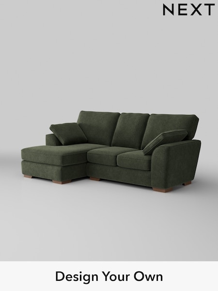 Boucle Chenille/Dark Moss Green Stamford (W42053) | £1,699