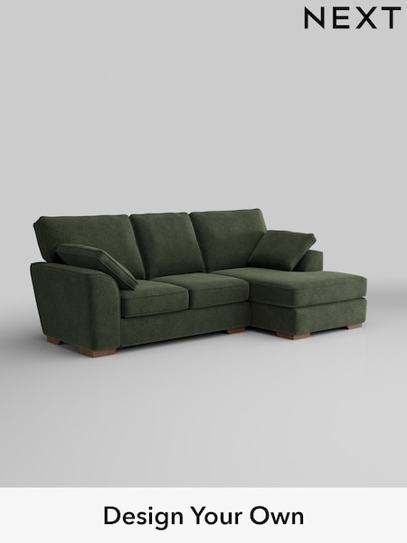 Boucle Chenille/Dark Moss Green Stamford (W42053) | £1,799