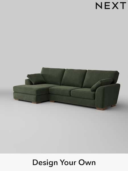 Boucle Chenille/Dark Moss Green Stamford (W42053) | £1,950