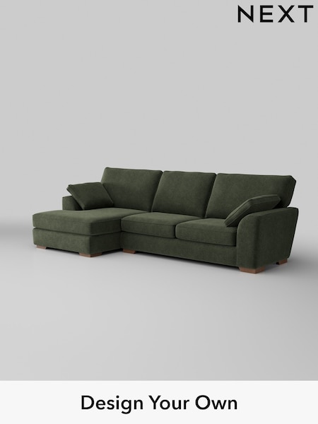 Boucle Chenille/Dark Moss Green Stamford (W42053) | £1,950