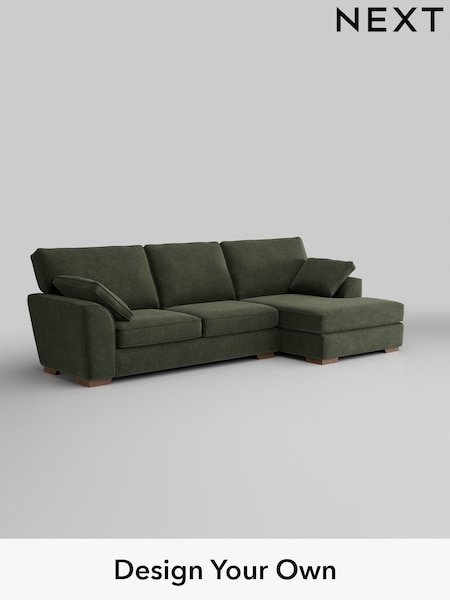 Boucle Chenille/Dark Moss Green Stamford (W42053) | £1,950