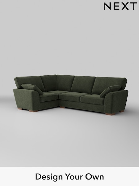 Boucle Chenille/Dark Moss Green Stamford (W42053) | £2,075