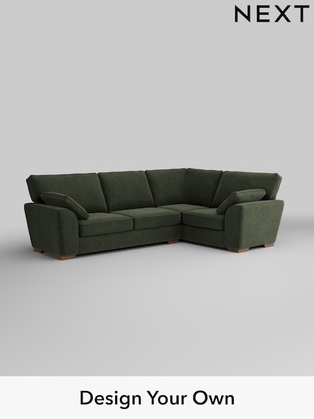Boucle Chenille/Dark Moss Green Stamford (W42053) | £2,075