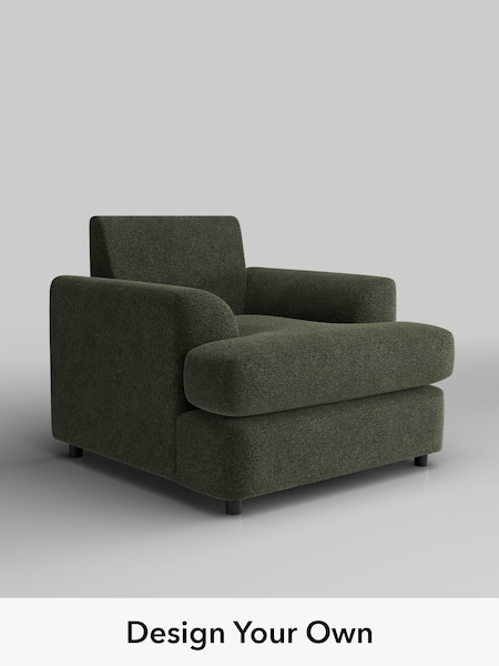 Boucle Chenille/Dark Moss Green Parker Platform (W42055) | £875
