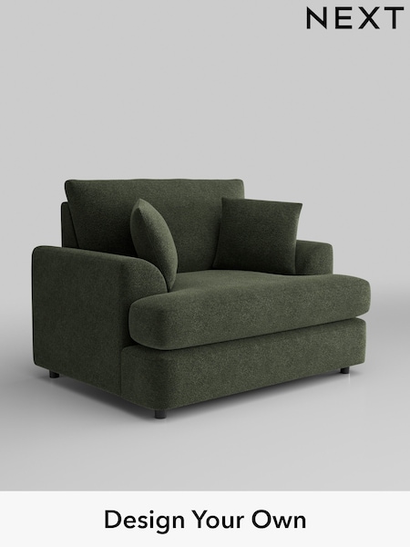 Boucle Chenille/Dark Moss Green Parker Platform (W42055) | £975