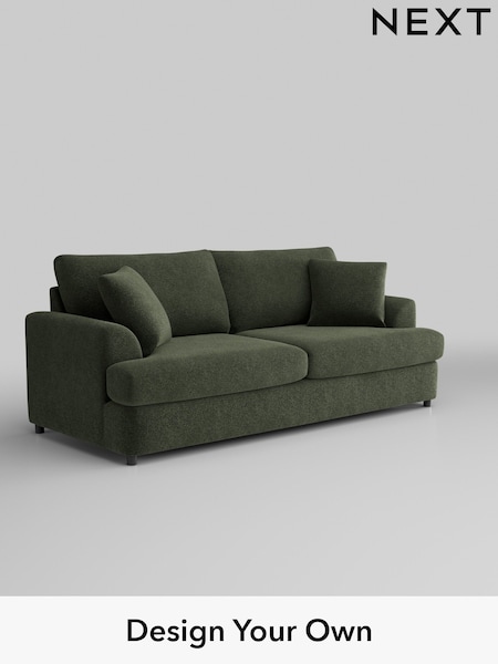 Boucle Chenille/Dark Moss Green Parker Platform (W42055) | £1,375