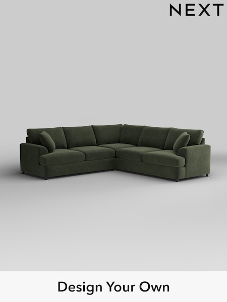 Boucle Chenille/Dark Moss Green Parker Platform (W42055) | £2,725