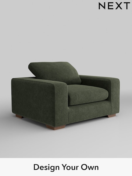 Boucle Chenille/Dark Moss Green N Premium The Snuggle Grand (W42056) | £1,399