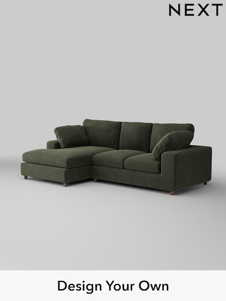 Boucle Chenille/Dark Moss Green N Premium The Snuggle Grand (W42056) | £2,675