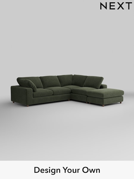 Boucle Chenille/Dark Moss Green N Premium The Snuggle Grand (W42056) | £3,499