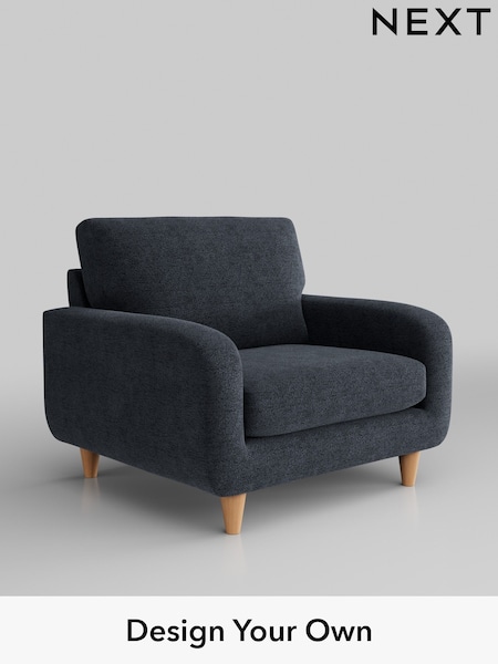 Boucle Chenille/Dark Slate Blue Camden (W42057) | £650