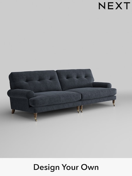 Boucle Chenille/Dark Slate Blue Erin Buttoned Back Deep Sit (W42060) | £1,475