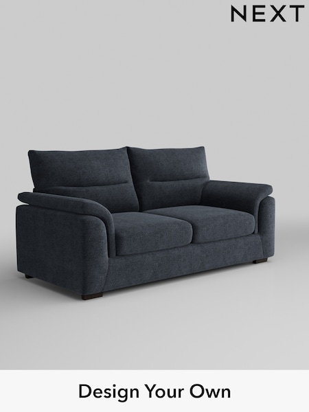 Boucle Chenille/Dark Slate Blue Hayden Highback (W42061) | £1,225