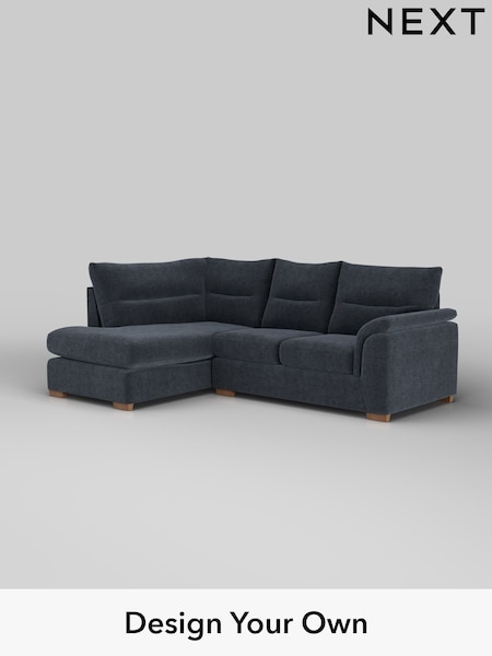 Boucle Chenille/Dark Slate Blue Hayden Highback (W42061) | £1,825