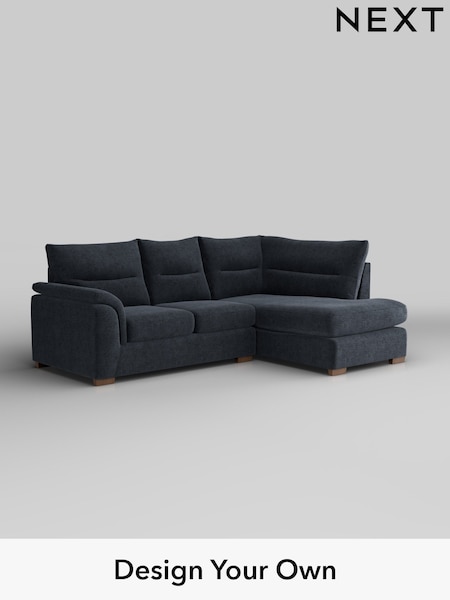 Boucle Chenille/Dark Slate Blue Hayden Highback (W42061) | £1,825