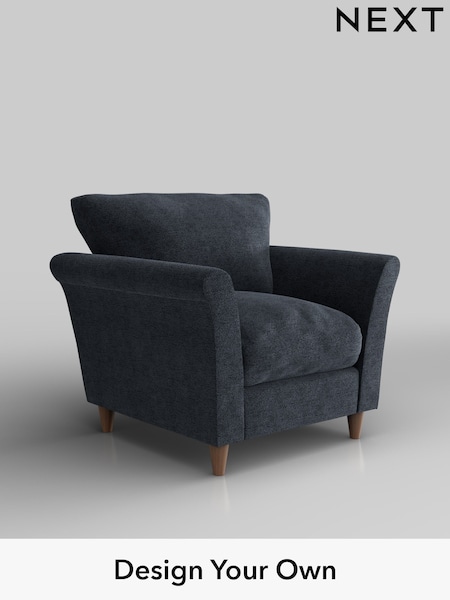 Boucle Chenille/Dark Slate Blue Hartley Relaxed Sit (W42062) | £825