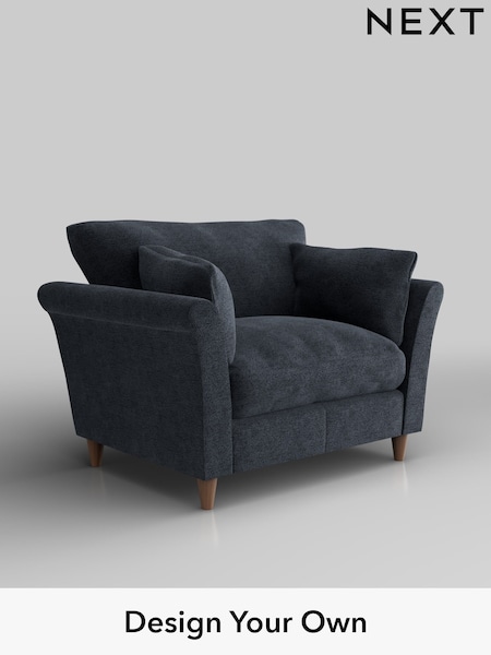 Boucle Chenille/Dark Slate Blue Hartley Relaxed Sit (W42062) | £925