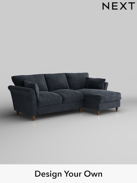 Boucle Chenille/Dark Slate Blue Hartley Relaxed Sit (W42062) | £1,899