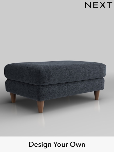 Boucle Chenille/Dark Slate Blue Hartley Highback Relaxed Sit (W42063) | £425