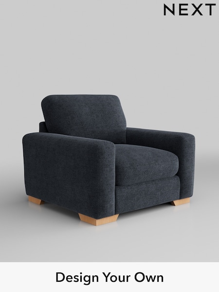 Boucle Chenille/Dark Slate Blue Houghton Deep Relaxed Sit (W42064) | £925