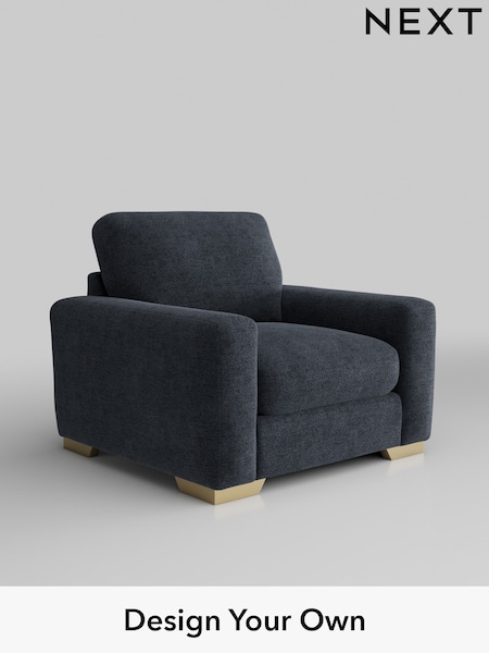 Boucle Chenille/Dark Slate Blue Houghton Deep Relaxed Sit (W42064) | £925