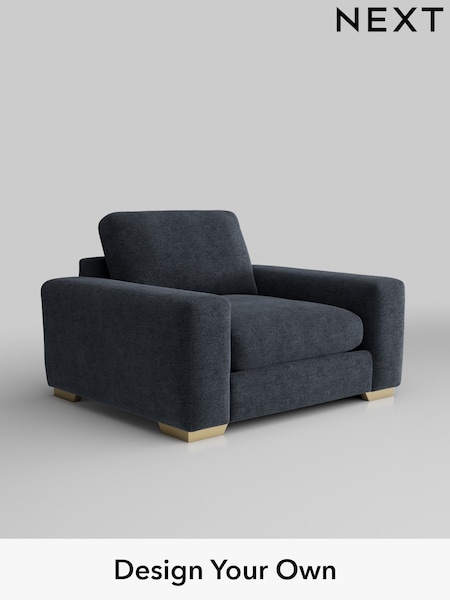 Boucle Chenille/Dark Slate Blue Houghton Deep Relaxed Sit (W42064) | £1,025