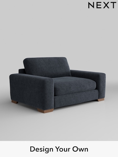 Boucle Chenille/Dark Slate Blue Houghton Deep Relaxed Sit (W42064) | £1,225