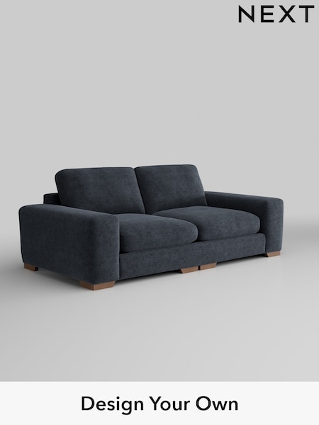 Boucle Chenille/Dark Slate Blue Houghton Deep Relaxed Sit (W42064) | £1,525