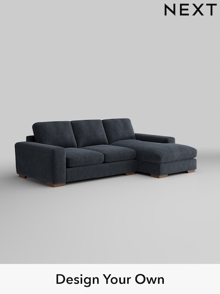 Boucle Chenille/Dark Slate Blue Houghton Deep Relaxed Sit (W42064) | £2,125