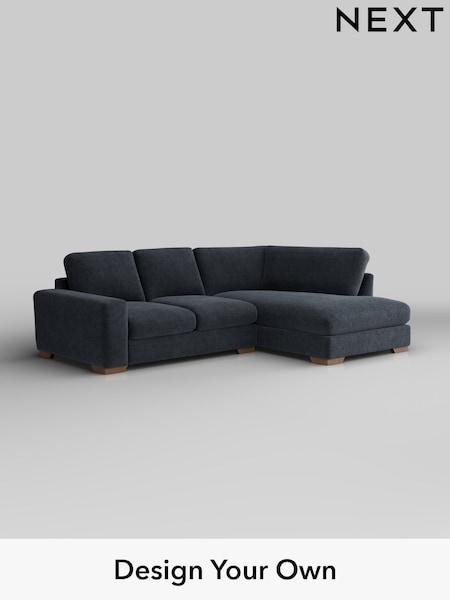 Boucle Chenille/Dark Slate Blue Houghton Deep Relaxed Sit (W42064) | £2,150