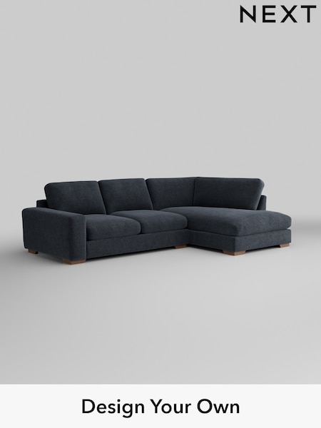 Boucle Chenille/Dark Slate Blue Houghton Deep Relaxed Sit (W42064) | £2,250