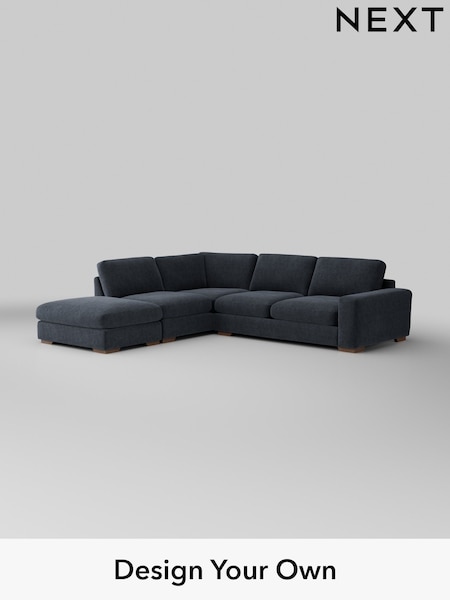 Boucle Chenille/Dark Slate Blue Houghton Deep Relaxed Sit (W42064) | £2,675