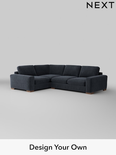 Boucle Chenille/Dark Slate Blue Houghton Deep Relaxed Sit (W42064) | £2,625