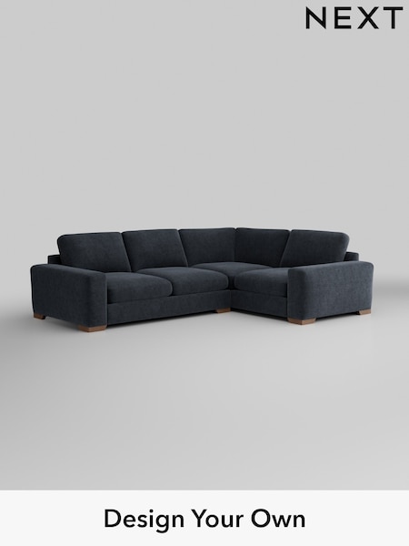 Boucle Chenille/Dark Slate Blue Houghton Deep Relaxed Sit (W42064) | £2,625