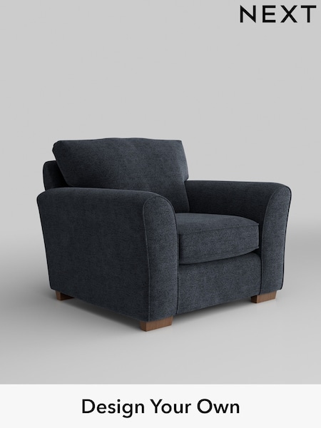 Boucle Chenille/Dark Slate Blue Michigan Ii (W42065) | £625