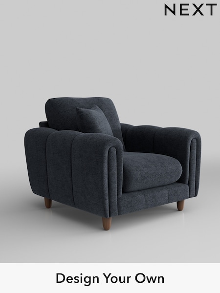 Boucle Chenille/Dark Slate Blue Odella (W42067) | £875
