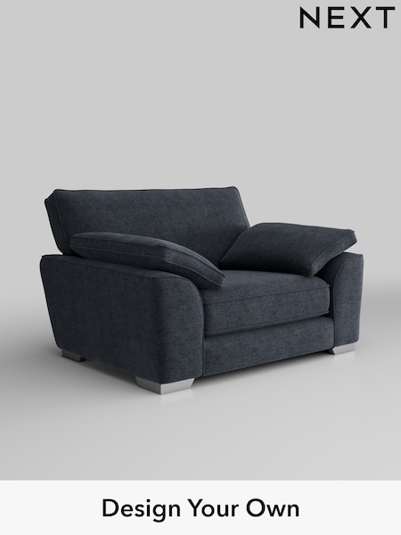 Boucle Chenille/Dark Slate Blue Stamford Grand Relaxed Sit (W42071) | £1,299