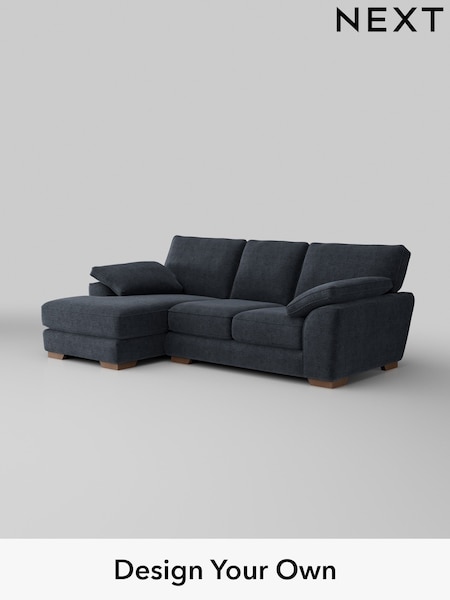 Boucle Chenille/Dark Slate Blue Stamford Grand Relaxed Sit (W42071) | £2,275