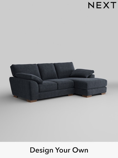 Boucle Chenille/Dark Slate Blue Stamford Grand Relaxed Sit (W42071) | £2,275