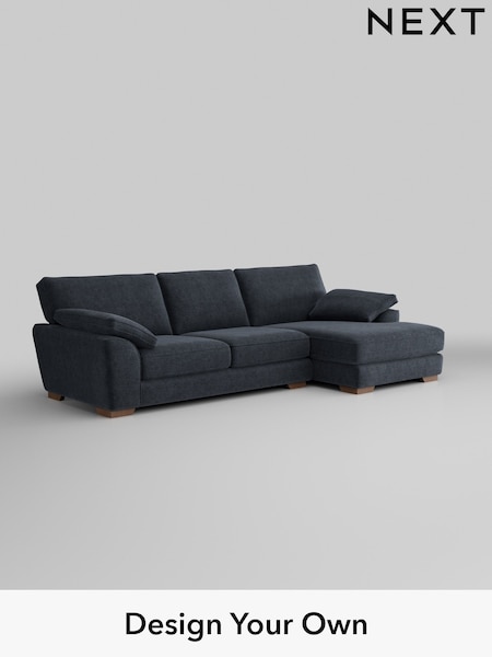 Boucle Chenille/Dark Slate Blue Stamford Grand Relaxed Sit (W42071) | £2,550