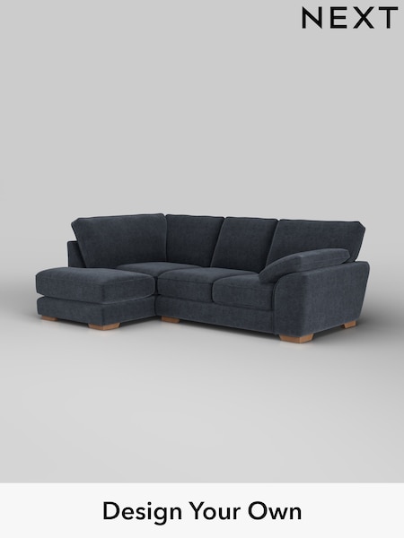 Boucle Chenille/Dark Slate Blue Stamford Grand Relaxed Sit (W42071) | £2,375