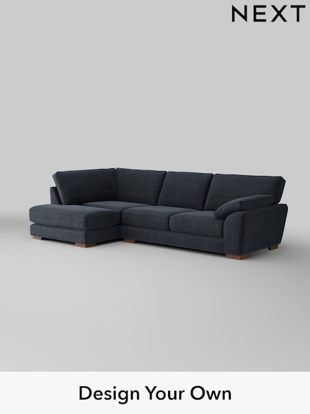Boucle Chenille/Dark Slate Blue Stamford Grand Relaxed Sit (W42071) | £2,525