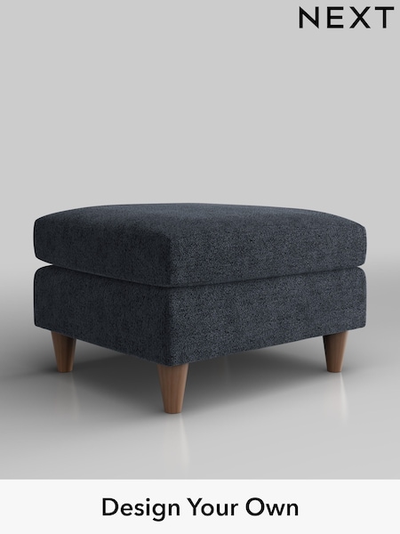 Boucle Chenille/Dark Slate Blue Elliot Highback (W42072) | £350