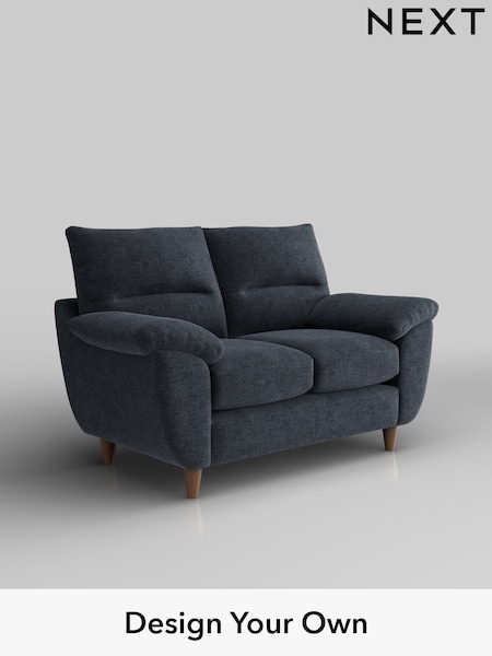 Boucle Chenille/Dark Slate Blue Elliot Highback (W42072) | £975