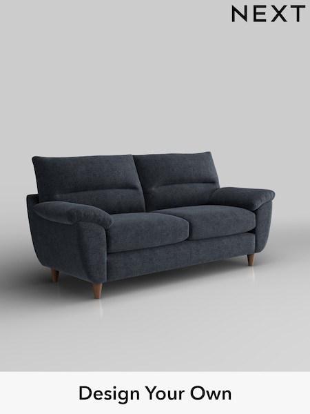 Boucle Chenille/Dark Slate Blue Elliot Highback (W42072) | £1,175